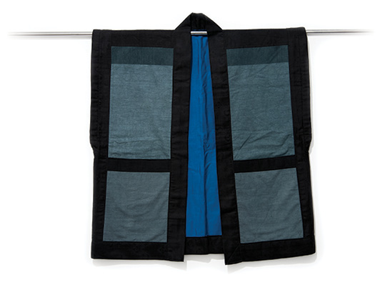 right Chant Avedissian, Sederi Vest. Cotton, 1988. Size: 83 x 79cm below Khaled Hafez, Flying Beatle. Mixed media on canvas, 2016. Size: 140 x 200cm