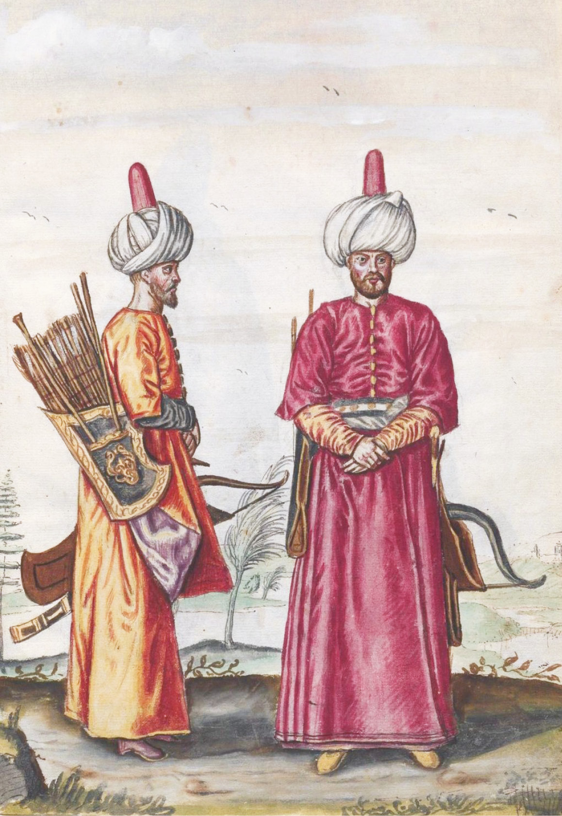 Elite Janissaries, distinguished by their white bonnets, formed a key part of the Ottoman infantry [below left]. Hungary mustered smaller but still credible forces, supported by mercenaries such as the German-speaking Landsknechte [below].