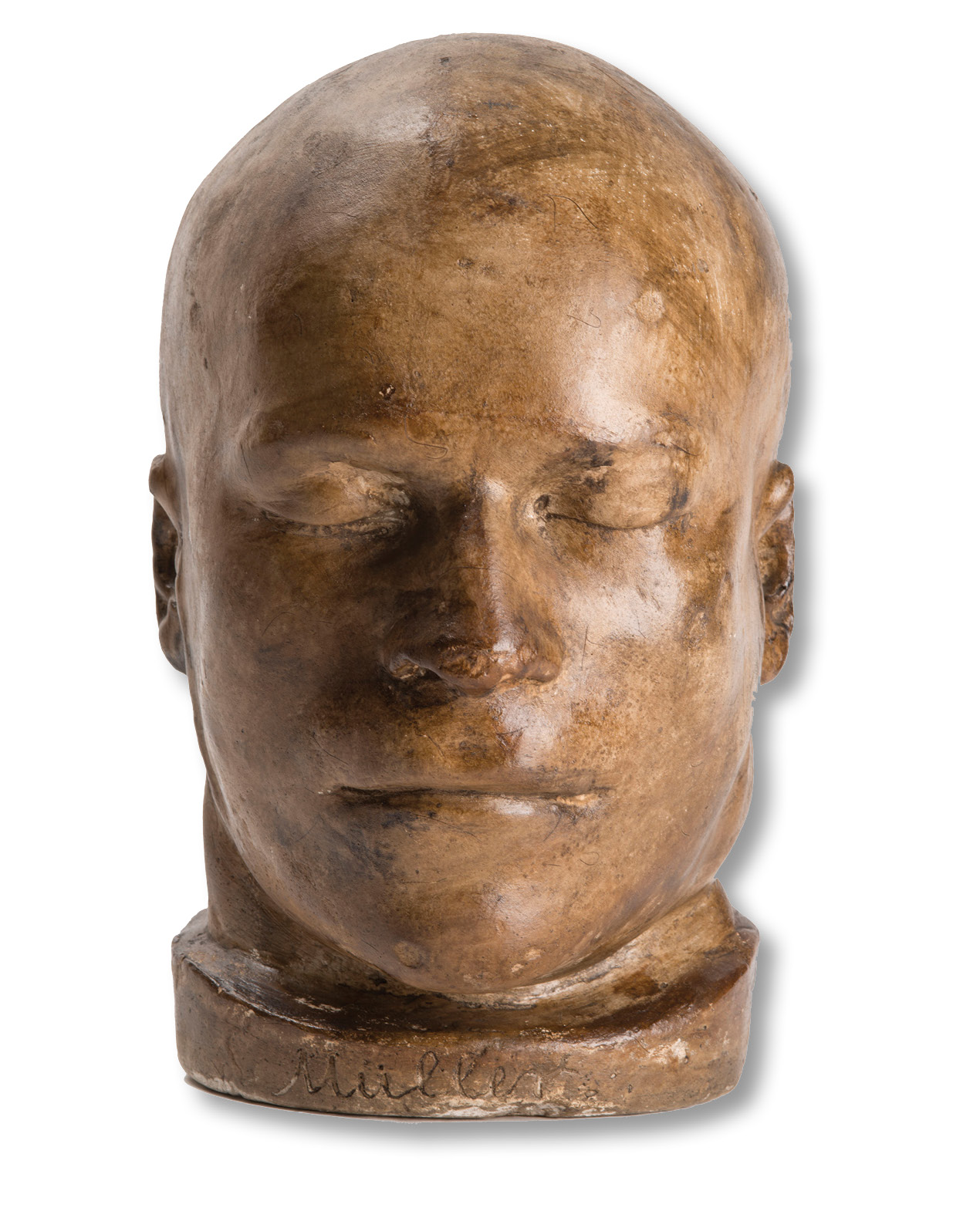 left Death mask of Franz Müller, a German tailor who committed the first British railway murder in 1864.