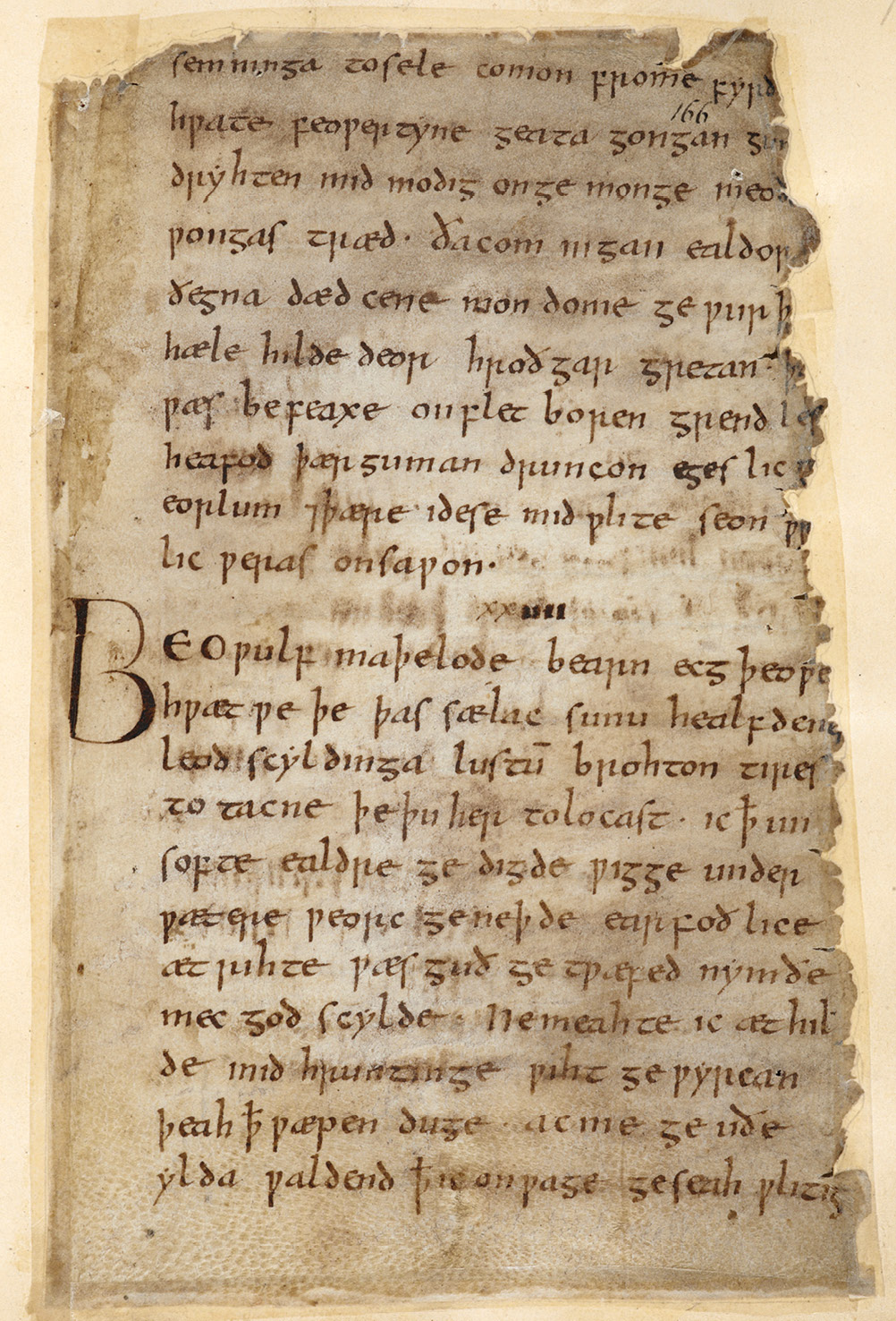 right The Old English epic poem Beowulf is set in a time ‘long ago’ and a place ‘over there’.