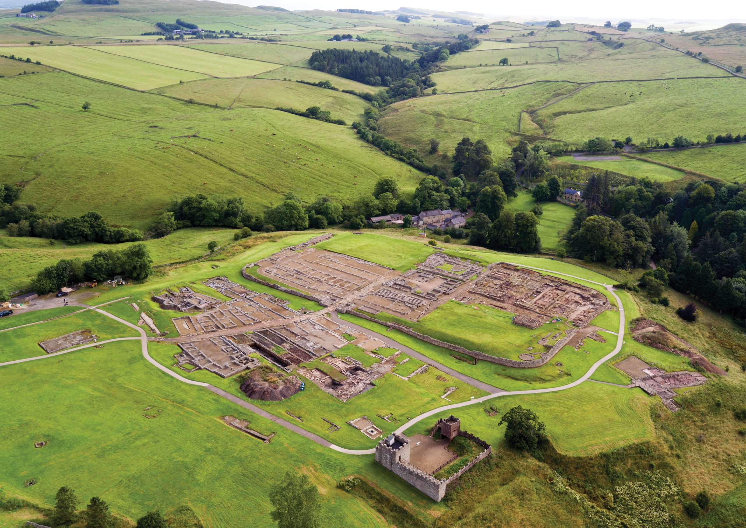 above Parts of inkwells have been found at a number of military sites, including Vindolanda fort. There, a lid was recovered from a roadway only a short distance from the bonfire where a mass of redundant writing tablets was dumped for destruction.