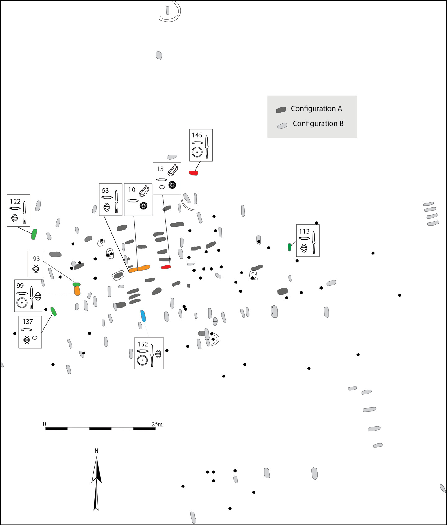 above Unlike many of the other sites studied in this research, the burials at Apple Down in West Sussex seem to show a degree of segregation, at least in death, between people with different ancestry.