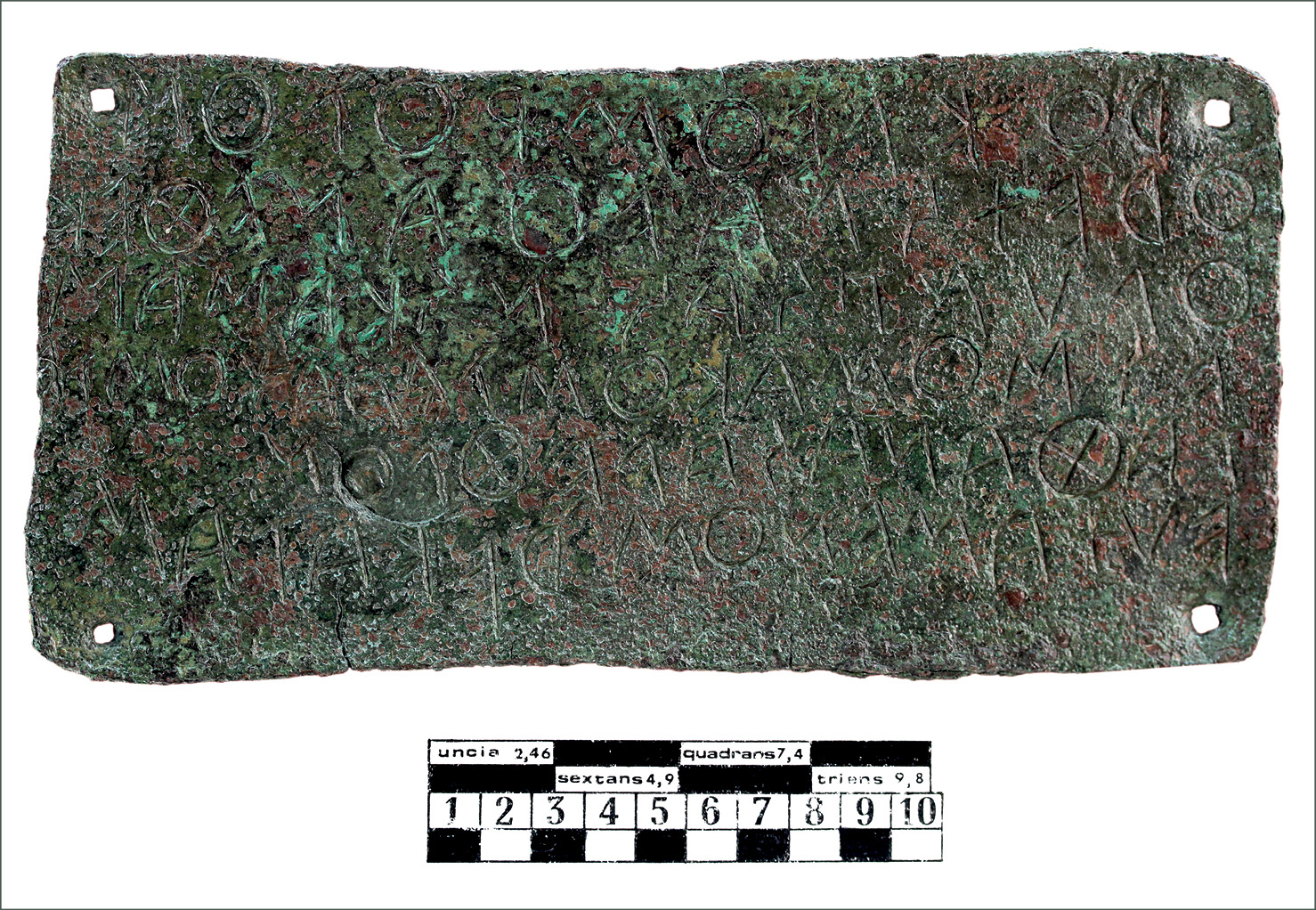 RIGHT A bronze plaque carrying an inscription celebrating the victory of Kleombrotos, the son of Dexilaos, at the