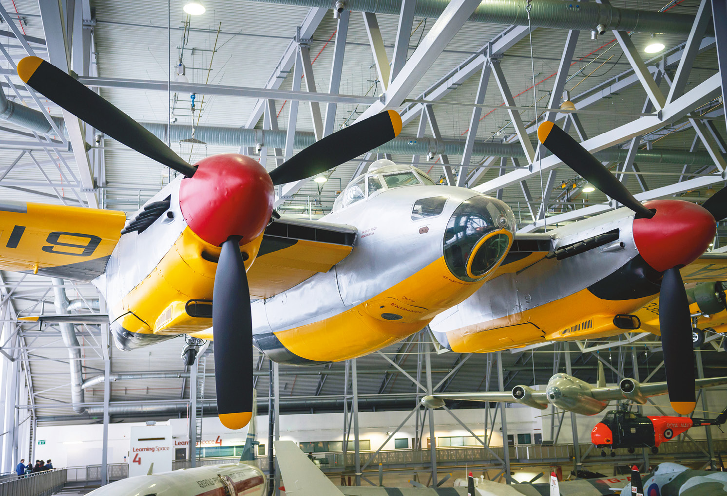 below One of the few surviving examples of the de Havilland Mosquito is on show at the Imperial War Museum, Duxford.
