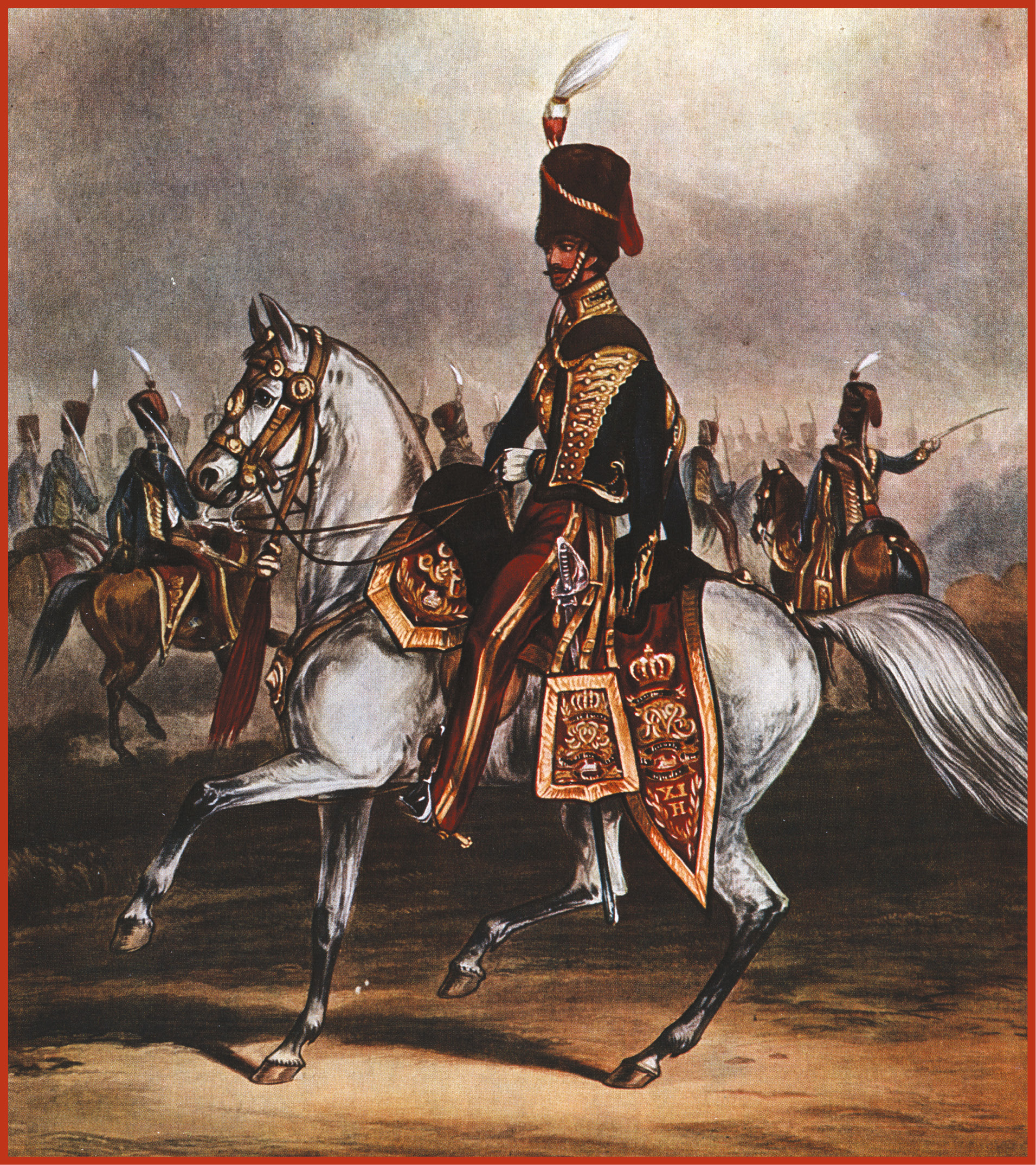 OPPOSITE An officer of the 11th Hussars c.1850 one of the two regiments commanded by Lord Cardigan before the Crimean War, and part of the Light Brigade in the famous charge at Balaklava.