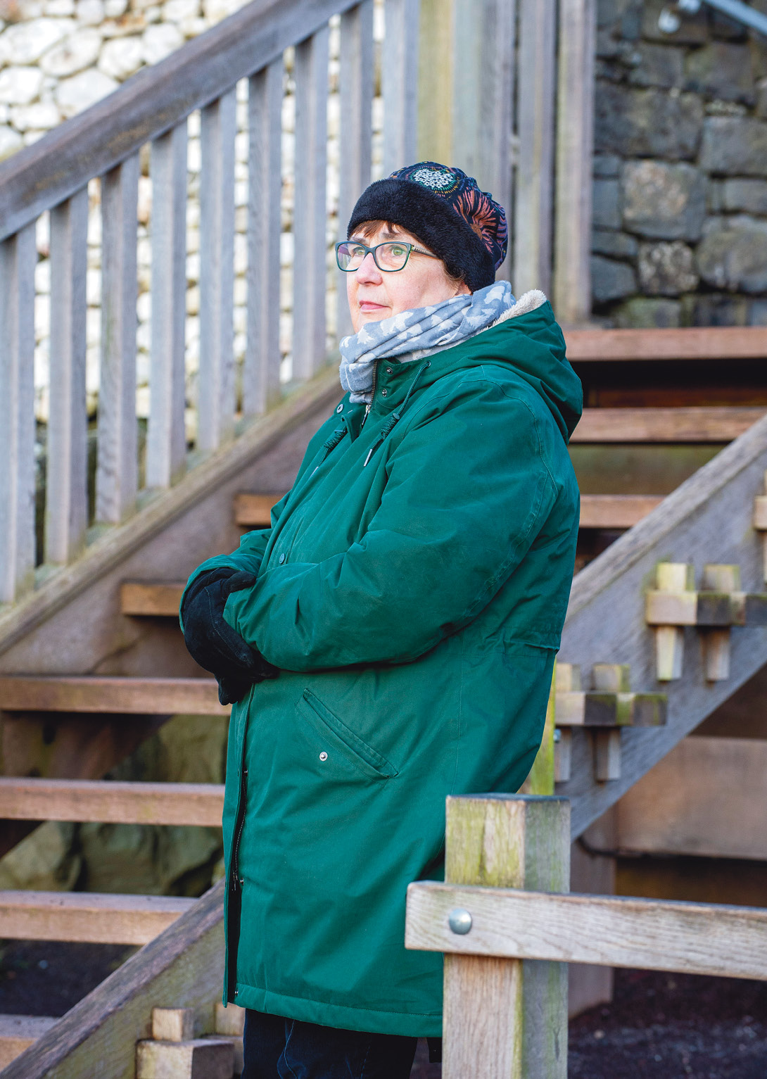 left Clare Tuffy, one of the great champions of Newgrange, spent 40 years working for the Office of Public Works at the site. below The visitor centre opened in 1997 and was designed by Anthony O’Neill. It was placed at a discreet distance from Newgrange, creating a new way to experience the monument.