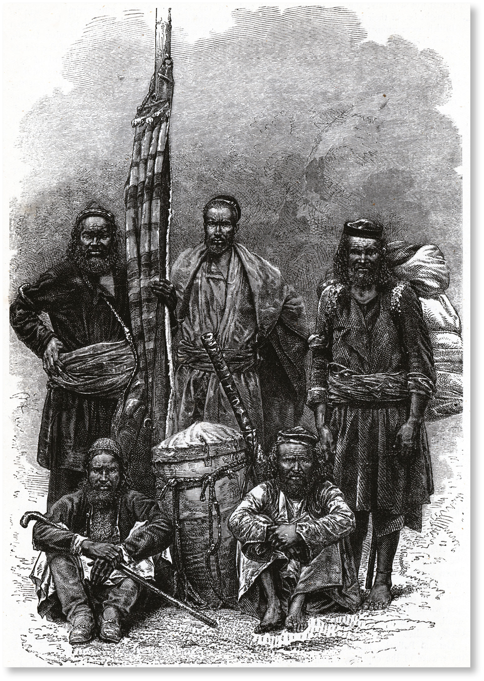ABOVE Depiction by a contemporary artist of 19th-century Pashtun hill-tribesmen.