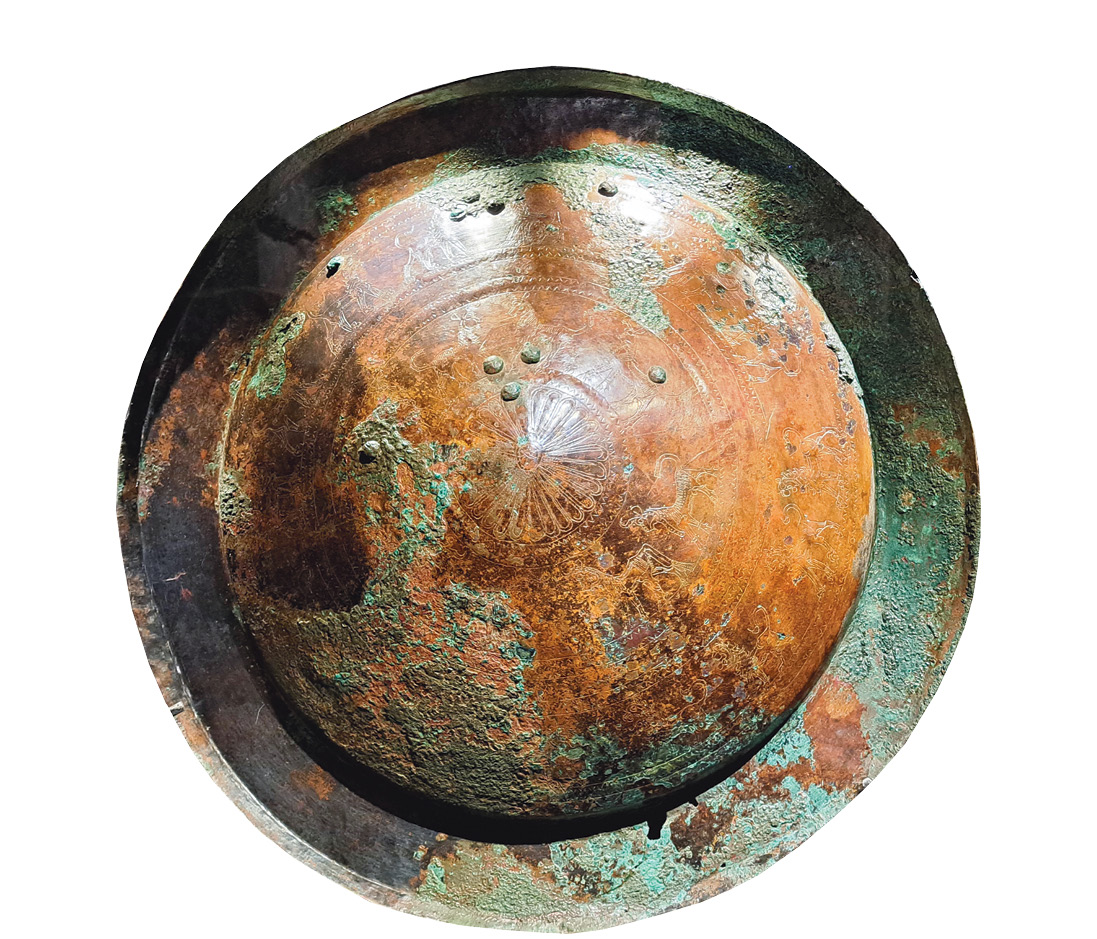 LEFT This shield was found in the Temple of Haldi at the fortress of Ayanais, and reflects the impressive bronze-working skills of the Urartu.