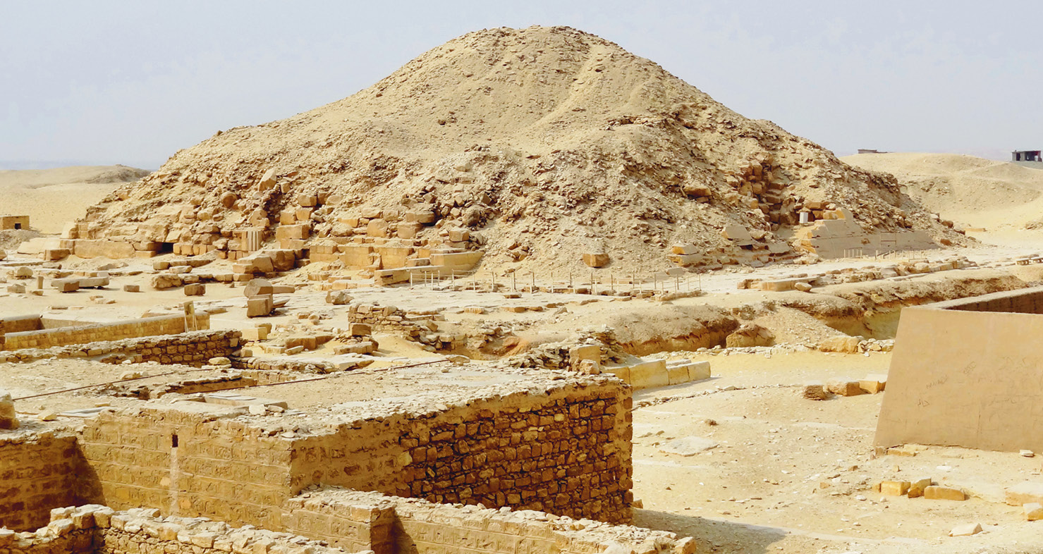 Below A workshop discovered near the pyramid of Pharaoh Unas is offering new insights into the embalming process in ancient Egypt.