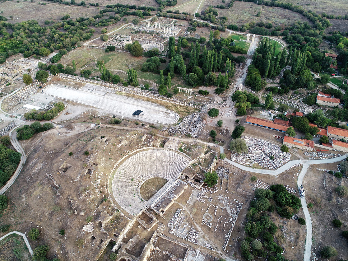 above A view of Aphrodisias city centre, looking north-west. Excavations have been under way at the site for decades.