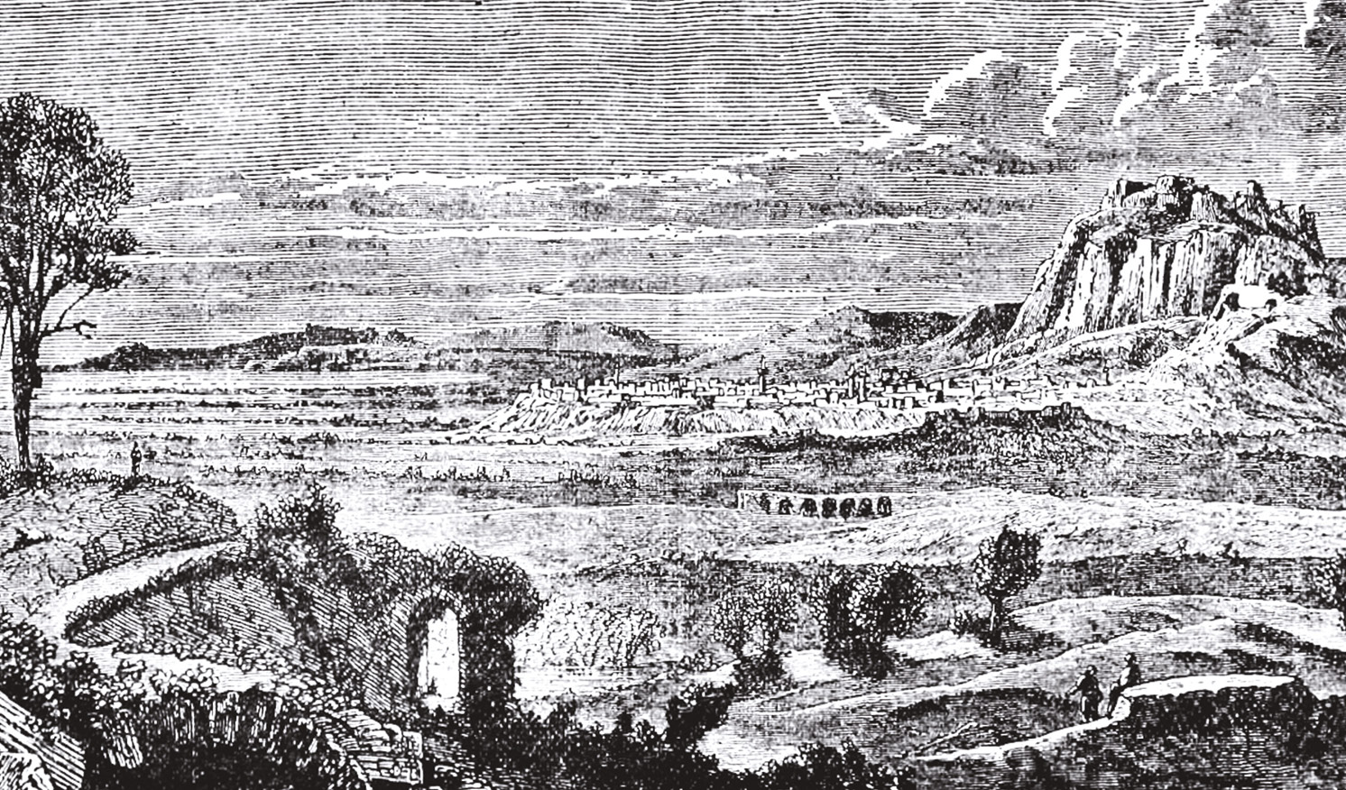 below Ancient Corinth, a mercantile city in the Peloponnese dependent on maritime trade. Pericles expected that a Lacedaemonian refusal to fight on the city’s behalf would cause its inhabitants to quit the Peloponnesian League in anger.