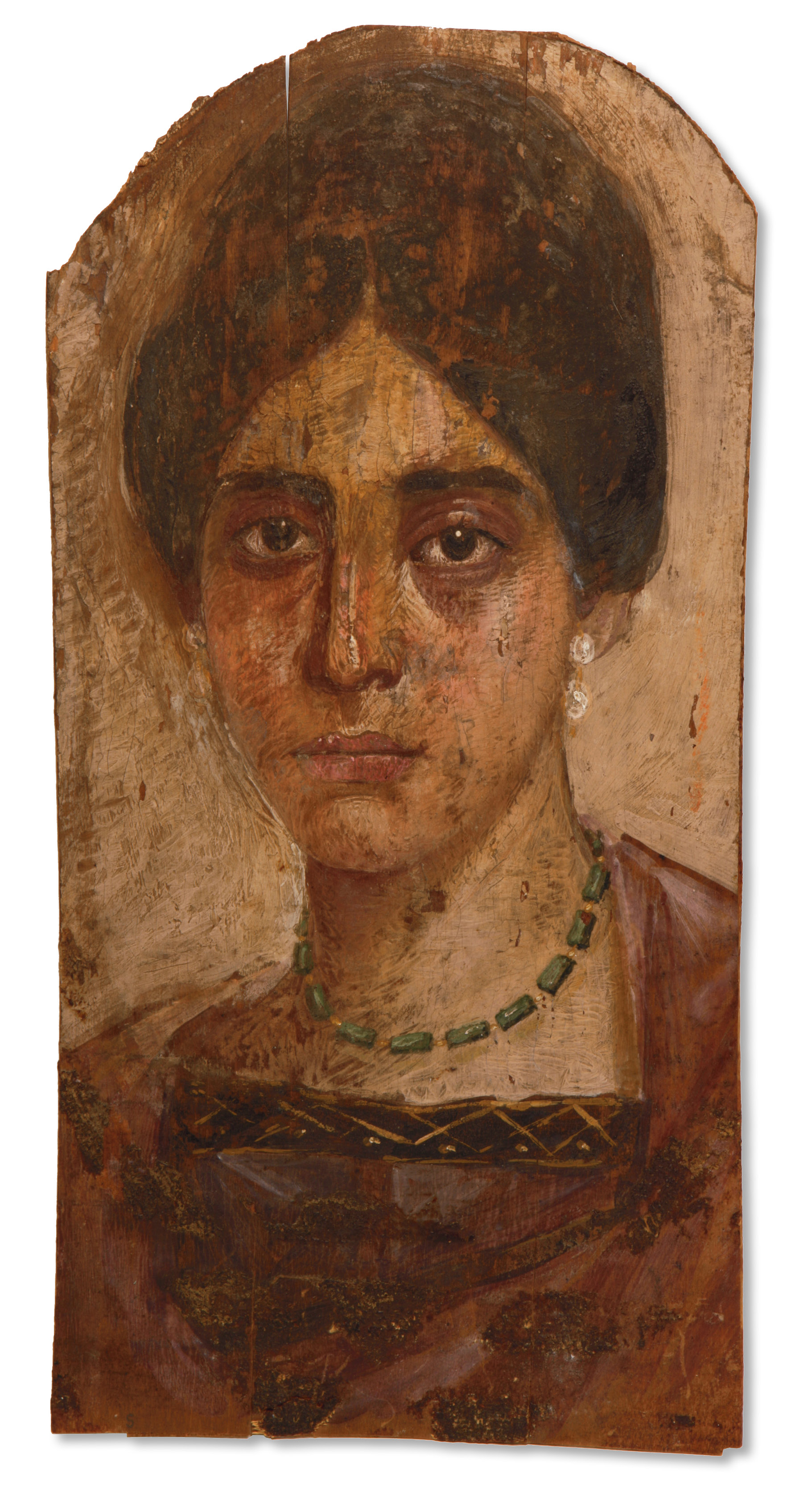 right Portrait of a woman, early Antonine period (AD 138-160) based on hairstyle. Size: 42.5cm tall