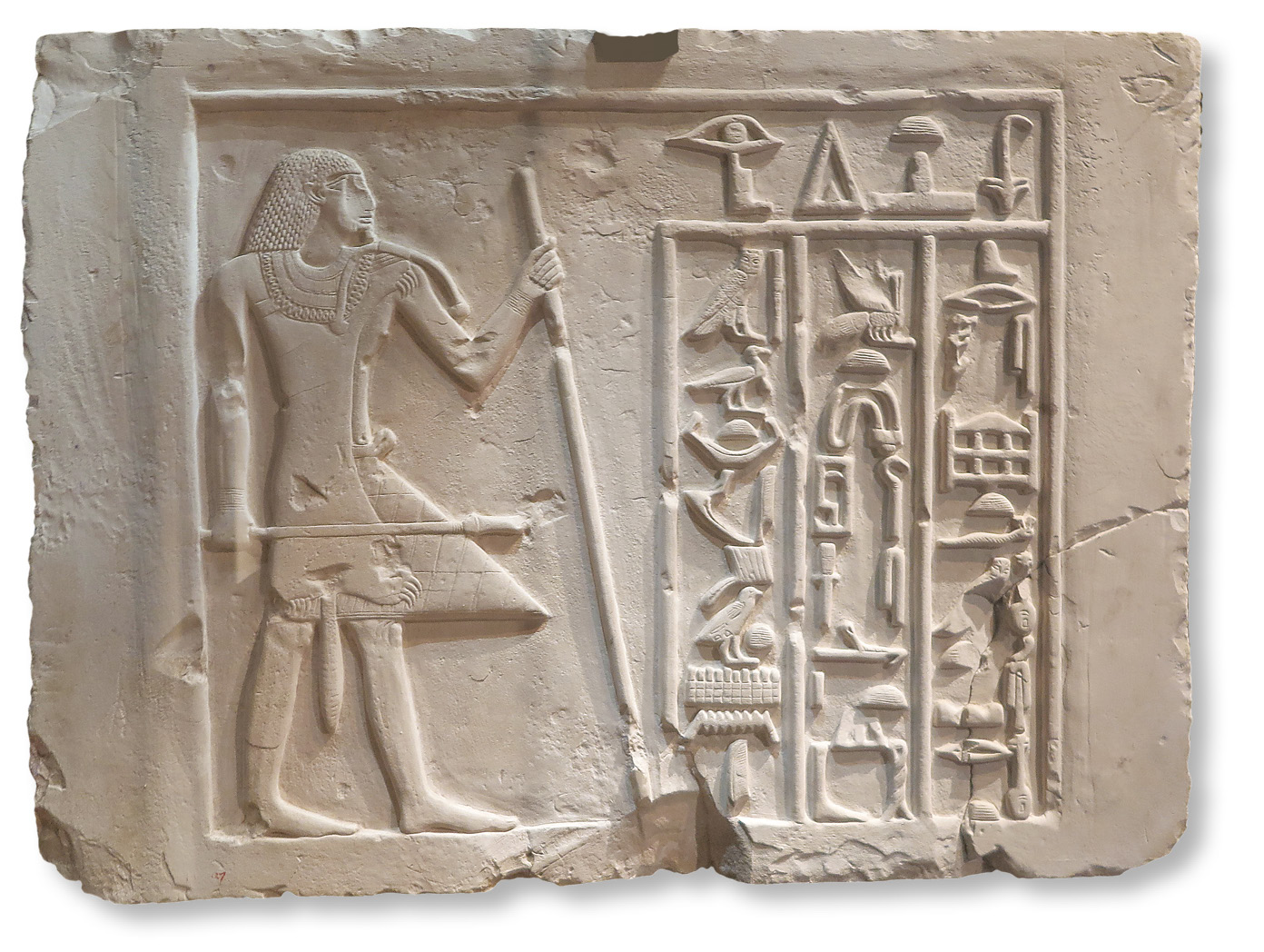 far right A relief panel dating to the Fifth or Sixth Dynasty, from Meni’s mastaba tomb at Dendera, now in Bristol Museum & Art Gallery.