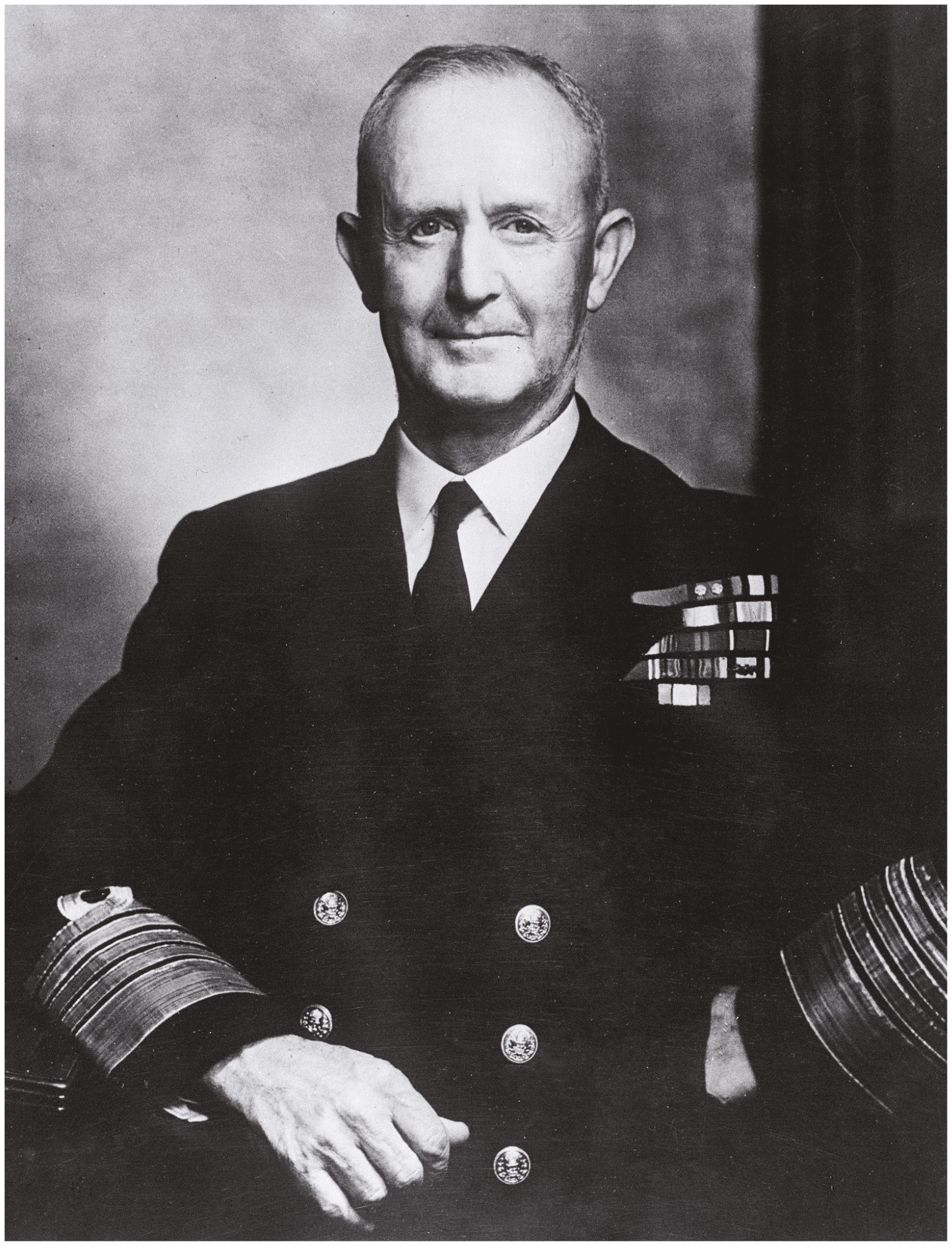 OpposIte ‘A jawline like a battleship’s bow.’ Admiral Andrew Browne Cunningham, universally known to his peers as ‘ABC’, pictured in 1943. Below The Mediterranean theatre in late 1940: the advantage that Britain possessed, with forces in Gibraltar, Malta, and Alexandria, was countered by Italy’s strong position in the centre.