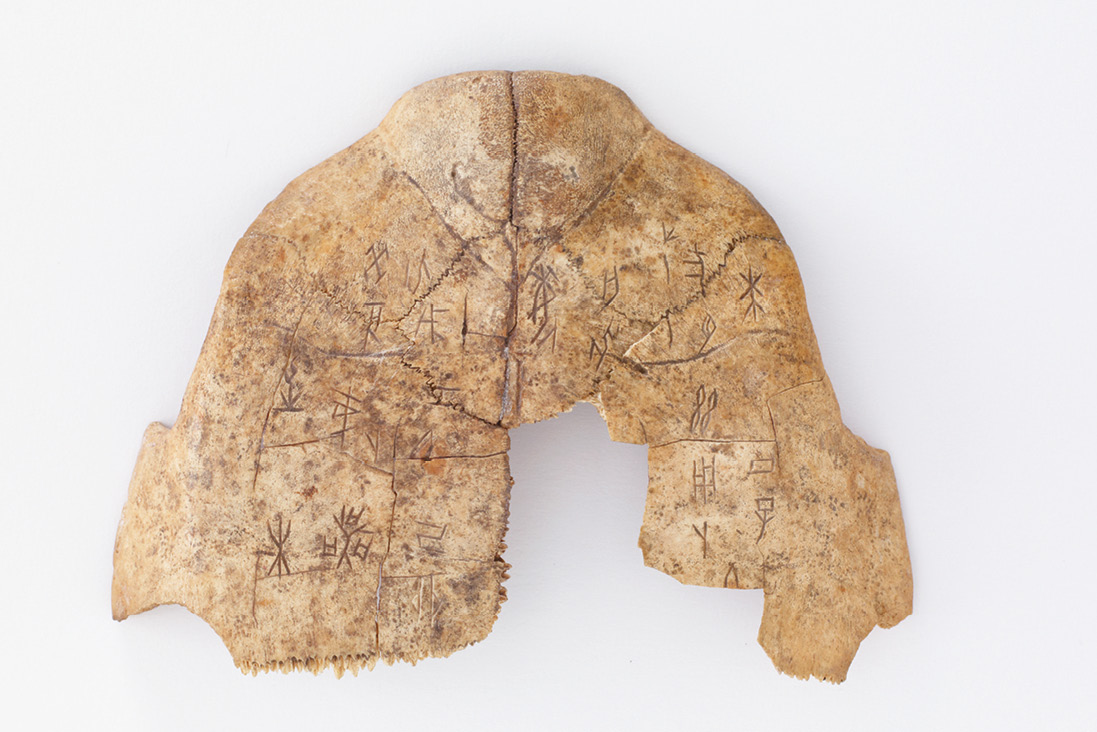 left The oracle bones of Anyang offer priceless insights into life in the Bronze Age city. above Elaborately decorated bronze vessels, sometimes in the shape of mythical animals, were created for use in ritual banquets, but probably also served as visible displays of wealth and status.