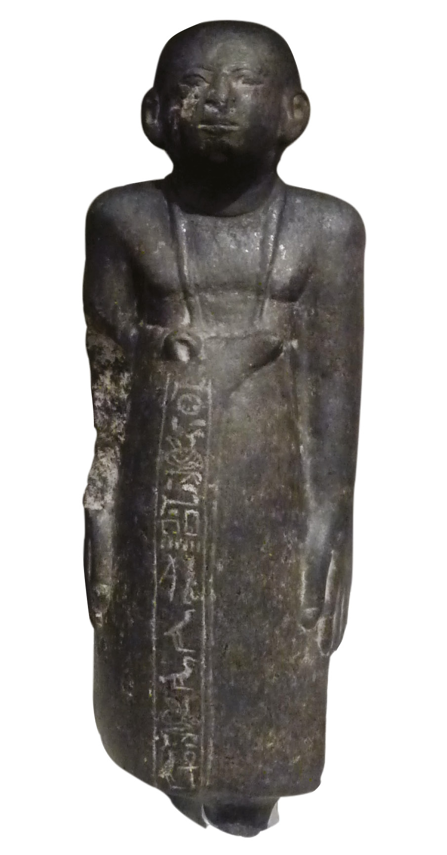 right A statuette of Iymeru, son of Ankhu, from the Museo Egizio in Turin (S.1220). The head belongs to the New Kingdom and is part of a 19th-century restoration.